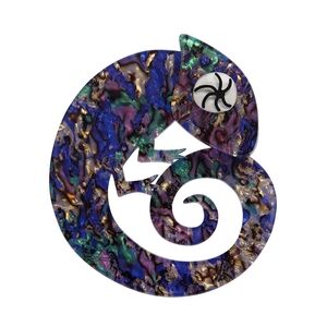 Elegant Multicolor Chameleon Brooch Carmel's Chameleon Brooch Erstwilder